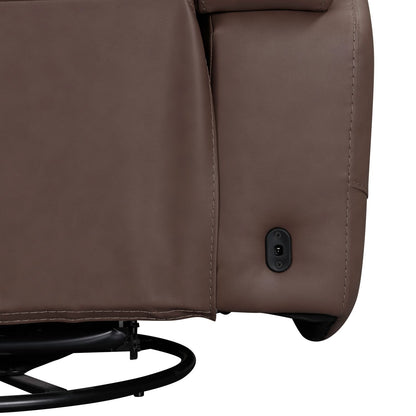 Beckham - Swivel Glider Recliner P2 - Brown - Hornell Furniture Outlet