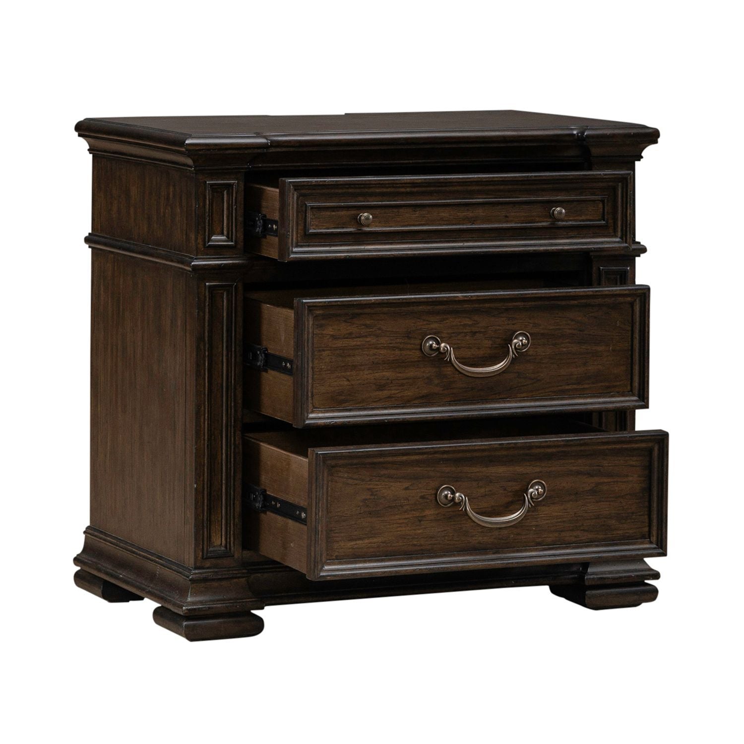 Provence Park - Nightstand With Charging Station - Brown - Hornell Furniture Outlet