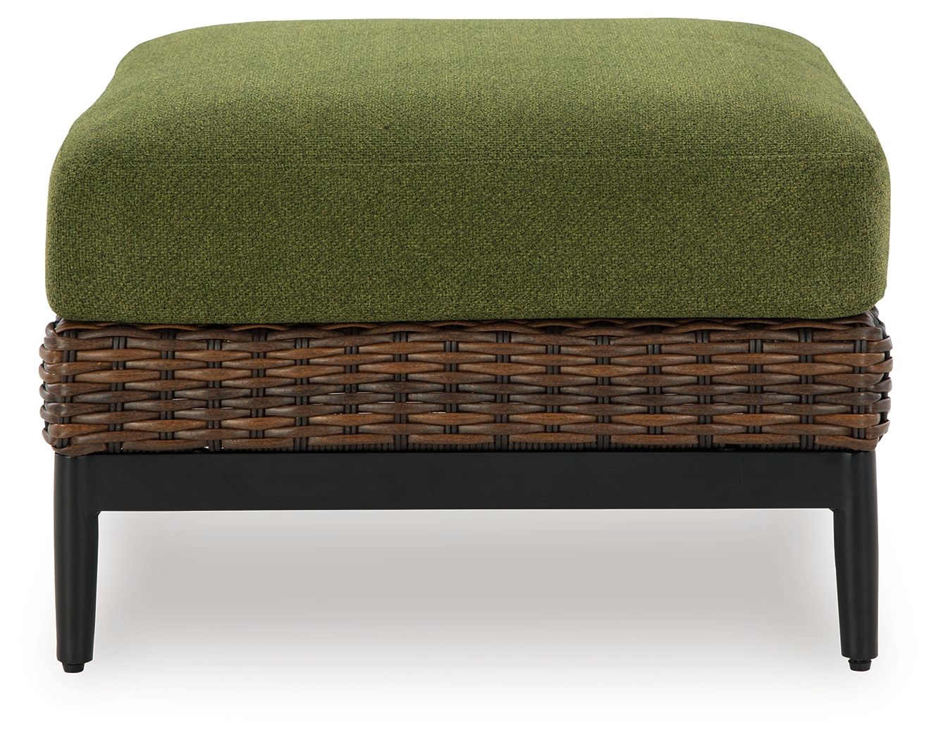 Horizon Hall - Brown / Green - Ottoman With Cushion - Hornell Furniture Outlet