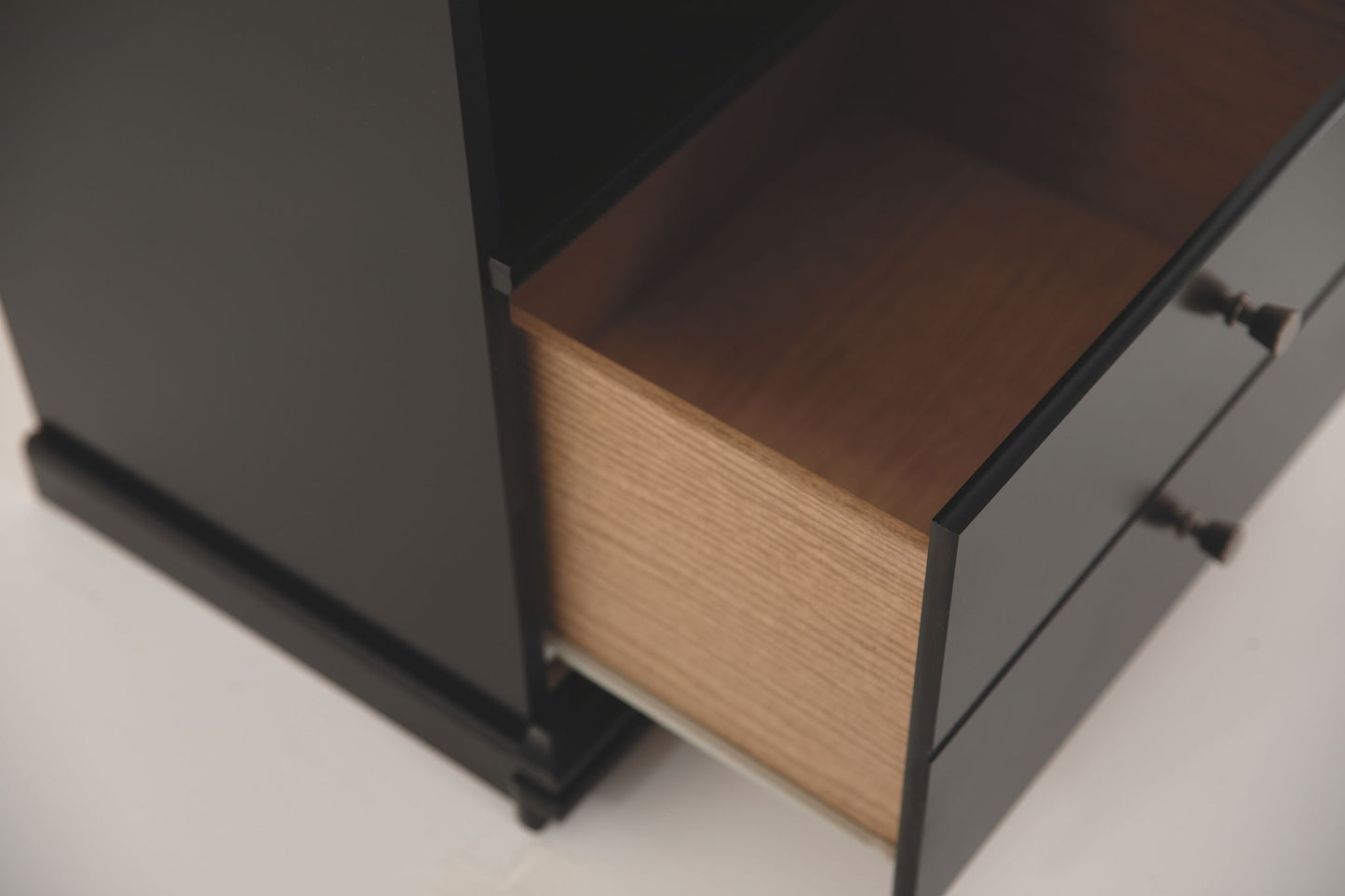 Maribel - Black - One Drawer Night Stand - Hornell Furniture Outlet
