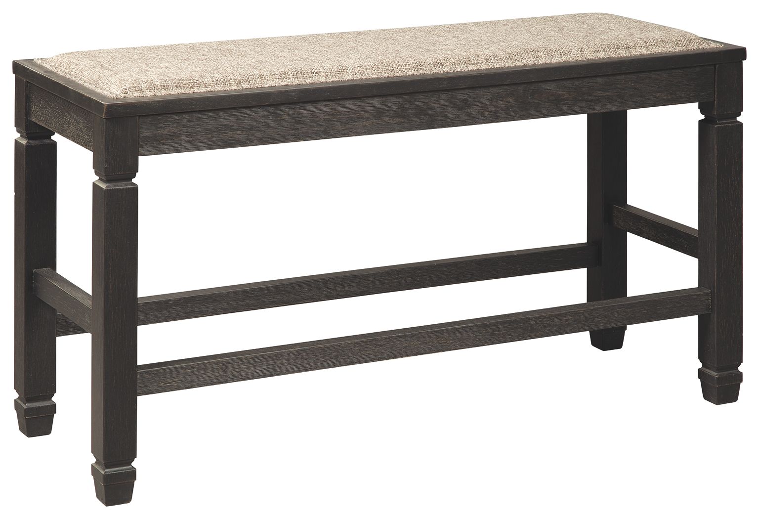 Tyler Creek - Antique Black - DBL Counter UPH Bench - Hornell Furniture Outlet