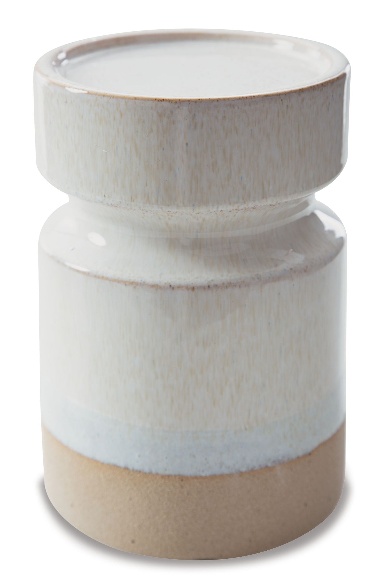 Hurston - Ivory / Brown - Candle Holder Set (Set of 3) - Hornell Furniture Outlet