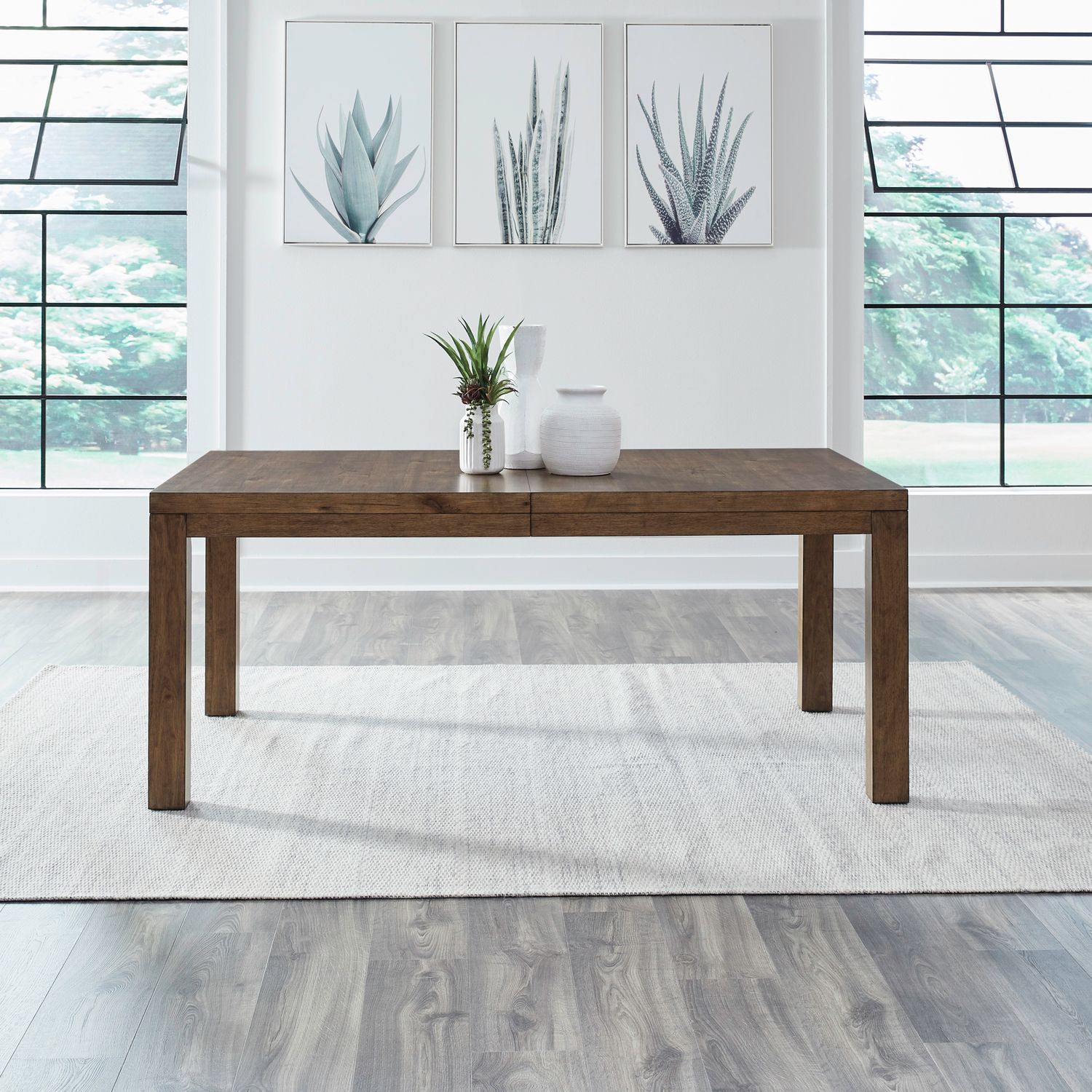 Shaker Lakes - Rectangular Leg Table - Harvest Brown - Hornell Furniture Outlet