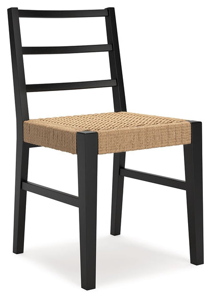 Isanti - Light Brown / Black - Dining Room Side Chair (Set of 2) - Hornell Furniture Outlet