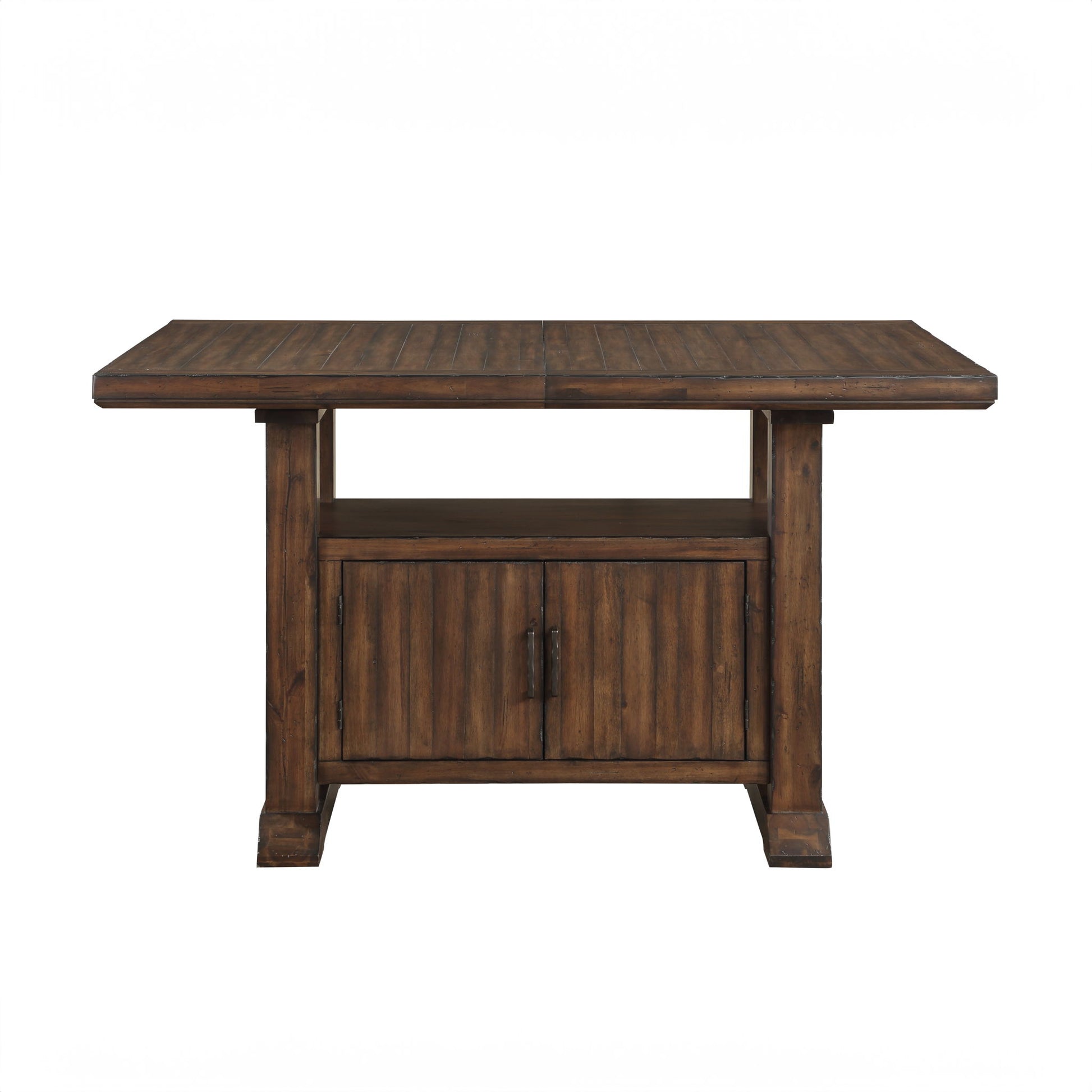 Auburn - Storage Counter Table - Dark Brown - Hornell Furniture Outlet