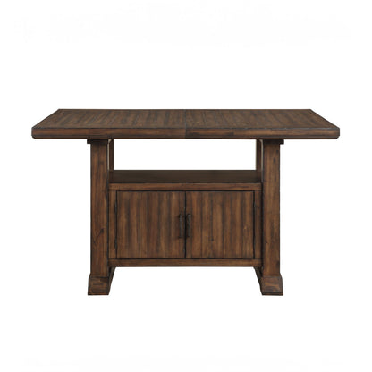 Auburn - Storage Counter Table - Dark Brown - Hornell Furniture Outlet