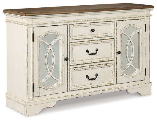 Realyn - Chipped White - Dining Room Server - Hornell Furniture Outlet