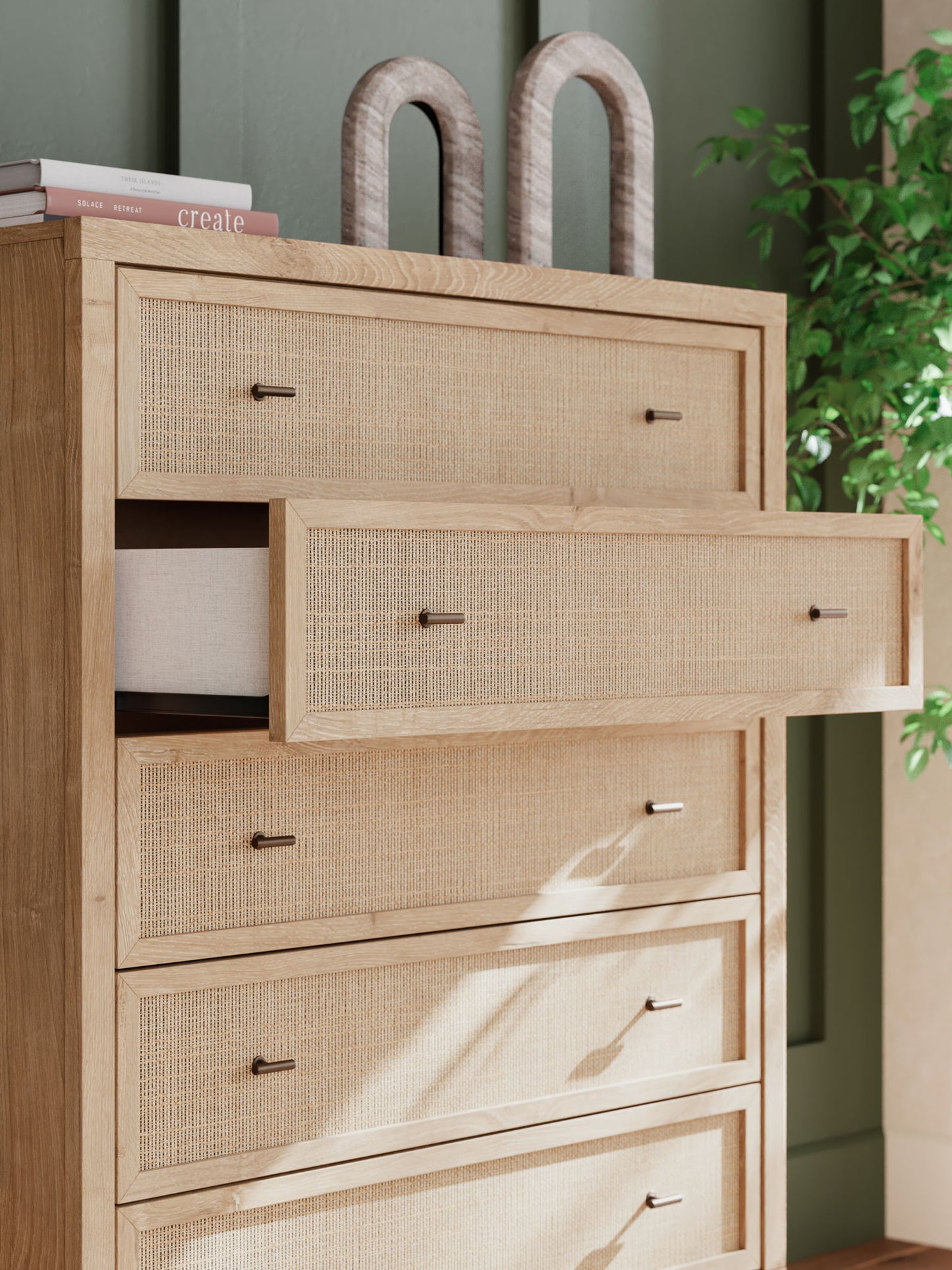 Cielden - Two - Tone - Five Drawer Wide Chest - Hornell Furniture Outlet