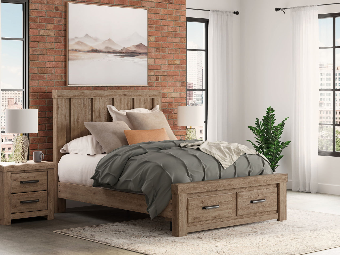 Oliandon - Panel Storage Bed - Hornell Furniture Outlet