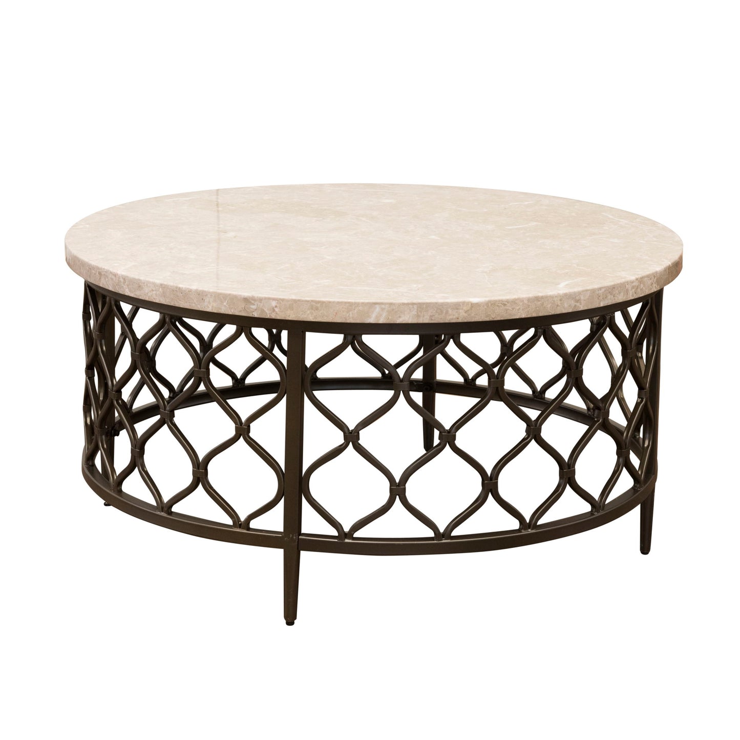 Roland - Marbletop Cocktail Table - White - Hornell Furniture Outlet