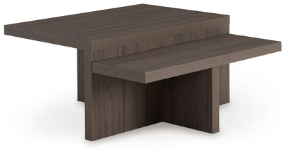 Zendex - Brown - Occasional Table Set (Set of 2) - Hornell Furniture Outlet