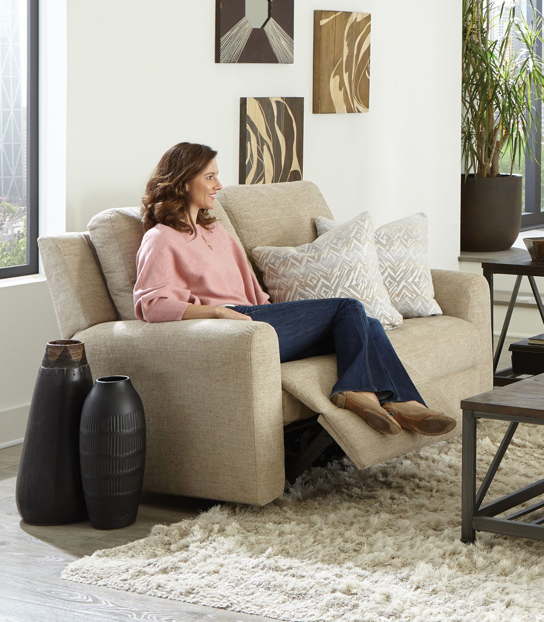 Calvin - Reclining Loveseat - Hornell Furniture Outlet