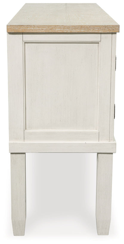 Shaybrock - Antique White / Brown - Dining Room Server - Hornell Furniture Outlet