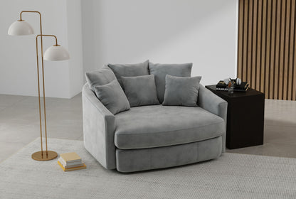 Matty - Round Accent Cuddle Chaise - Hornell Furniture Outlet