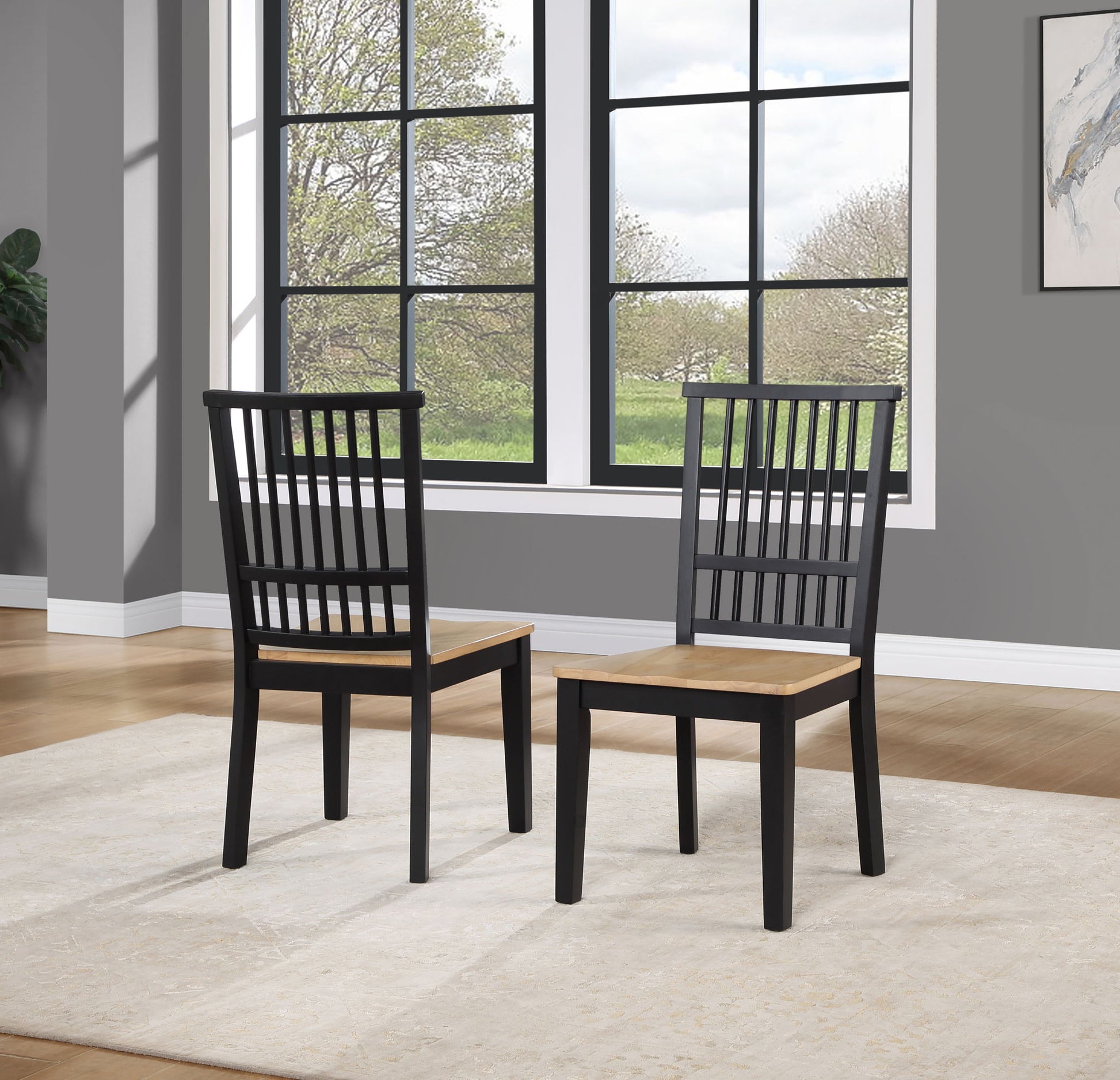 Magnolia - Side Chair (Set of 2) - Black - Hornell Furniture Outlet