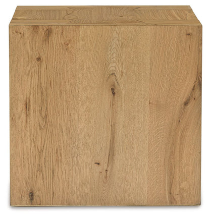 Bracken - Light Brown - Square End Table - Hornell Furniture Outlet
