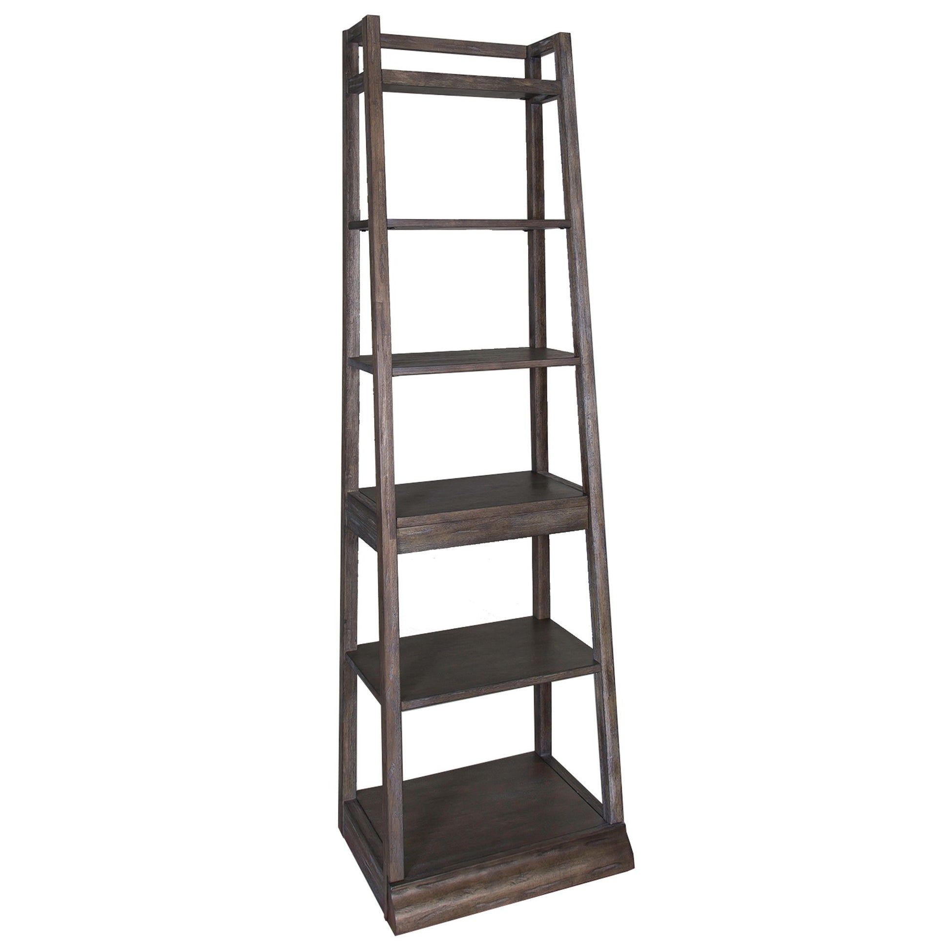 Stone Brook - Leaning Bookcase - Dark Brown - Hornell Furniture Outlet