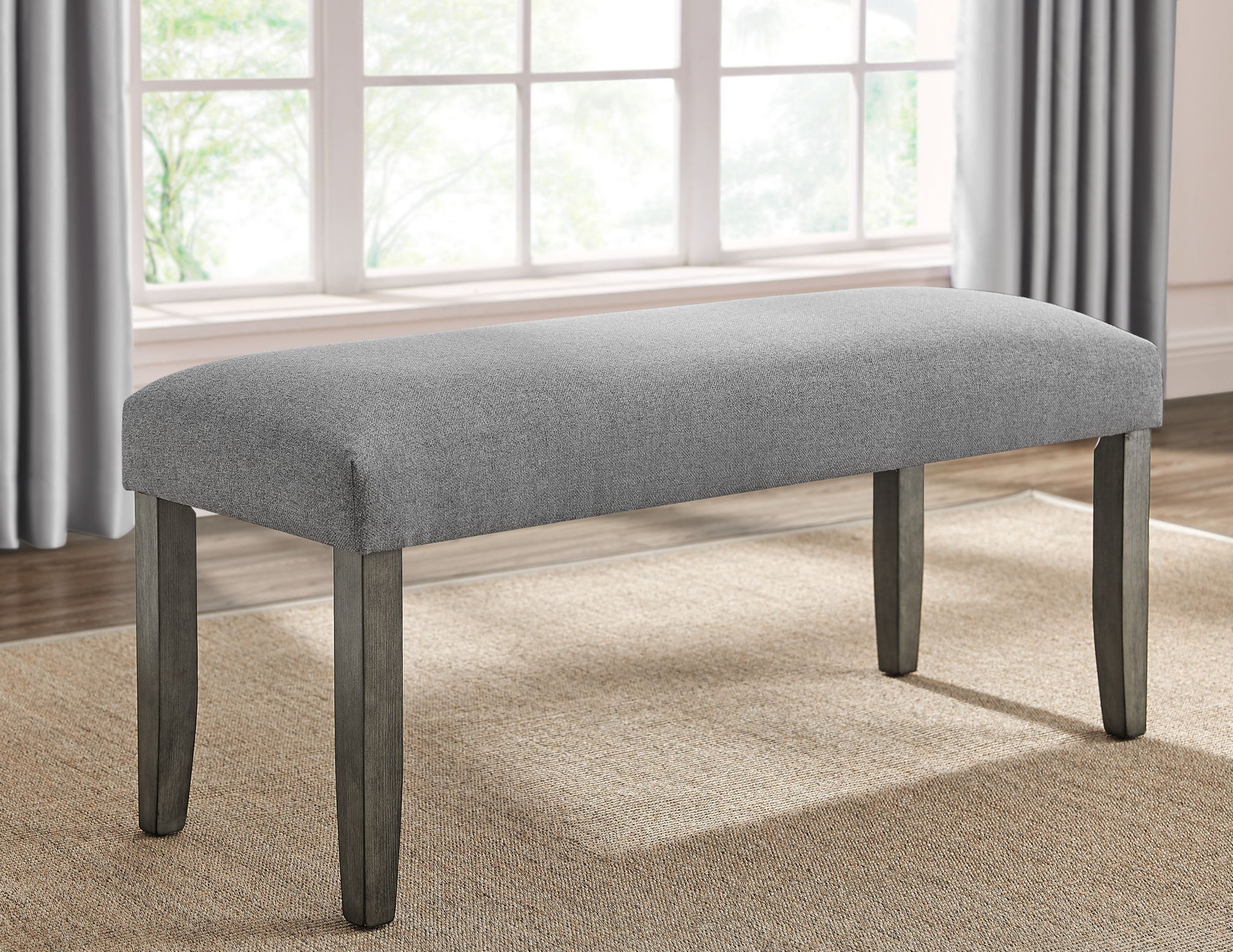 Emily - Backless Bench - Gray - Hornell Furniture Outlet