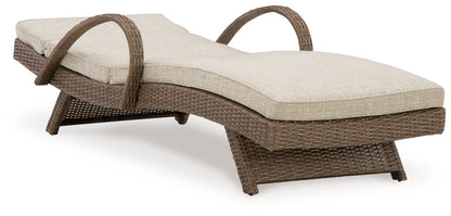Beachcroft - Beige - Chaise Lounge With Cushion - Hornell Furniture Outlet