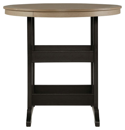 Fairen Trail - Black / Driftwood - 5 Pc. - Dining Set with 4 Chairs - Hornell Furniture Outlet