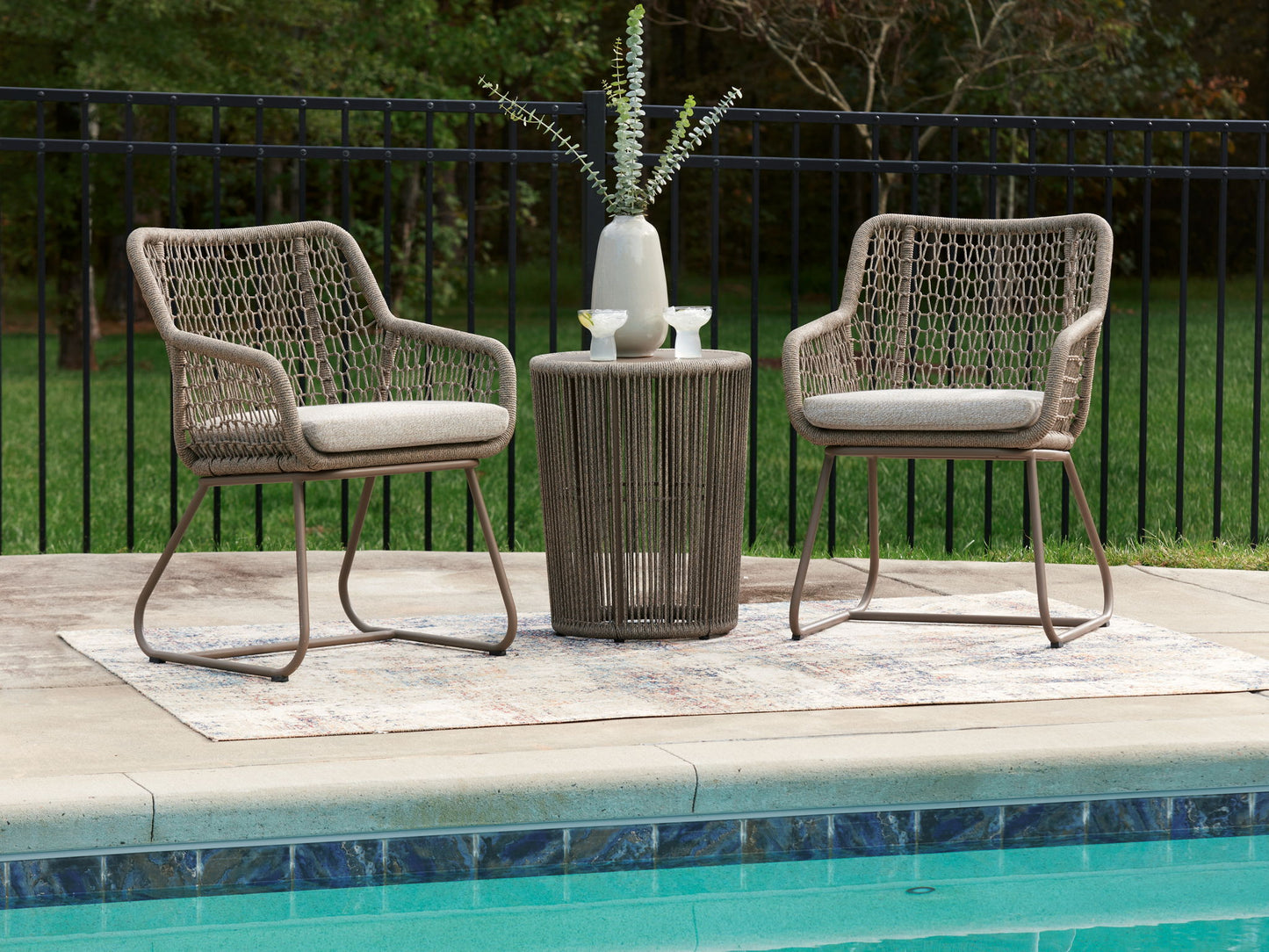 Majors Beach - Outdoor Table And 2 Chairs (Set of 3) - Beige - Hornell Furniture Outlet