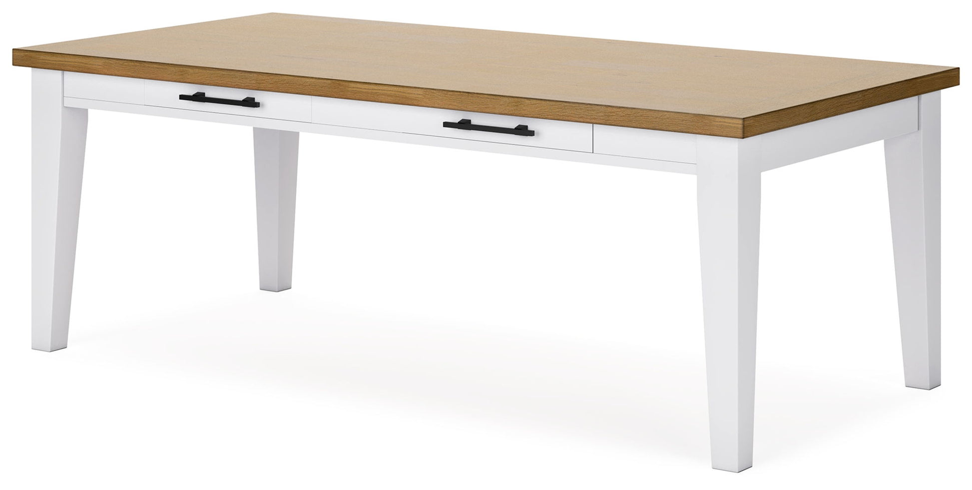 Ashbryn - White / Natural - Rectangular Dining Room Table - Hornell Furniture Outlet