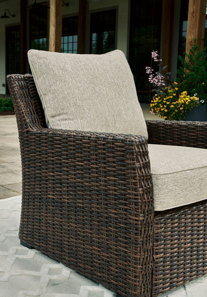 Brook Ranch - Brown - Lounge Chair With Cushion - Hornell Furniture Outlet