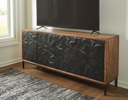 Dorannby - Black / Brown - Accent Cabinet - Hornell Furniture Outlet