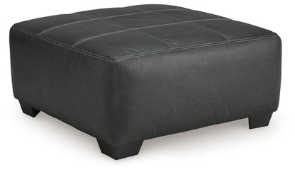 Brixley Pier - Graphite - Oversized Accent Ottoman - Hornell Furniture Outlet