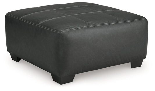 Brixley Pier - Graphite - Oversized Accent Ottoman - Hornell Furniture Outlet