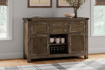 Moriville - Grayish Brown - Dining Room Server - Hornell Furniture Outlet