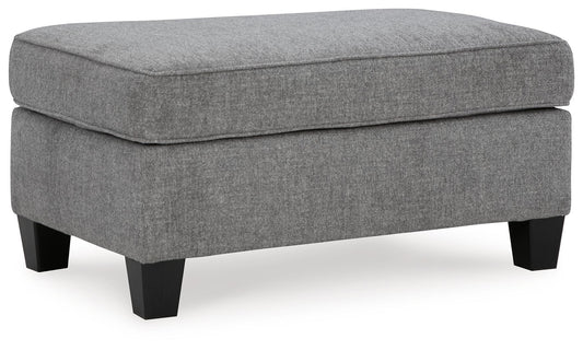 Mathonia - Smoke - Ottoman - Hornell Furniture Outlet