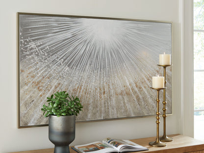 Waldard - Gray / Taupe / White - Wall Art - Hornell Furniture Outlet