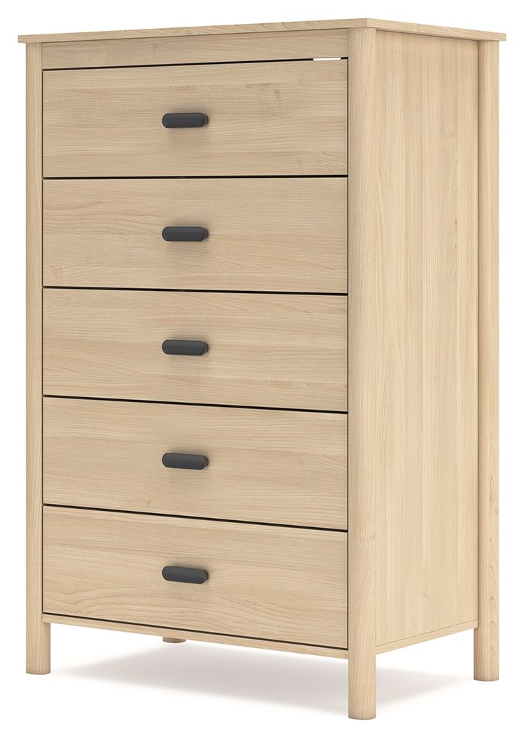 Cabinella - Tan - Five Drawer Chest - Hornell Furniture Outlet