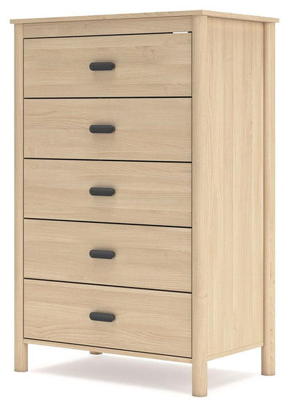 Cabinella - Tan - Five Drawer Chest - Hornell Furniture Outlet
