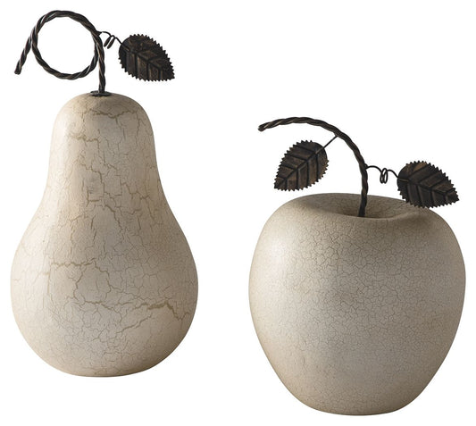 Bidelia - Antique White - Sculpture Set (Set of 2) - Hornell Furniture Outlet