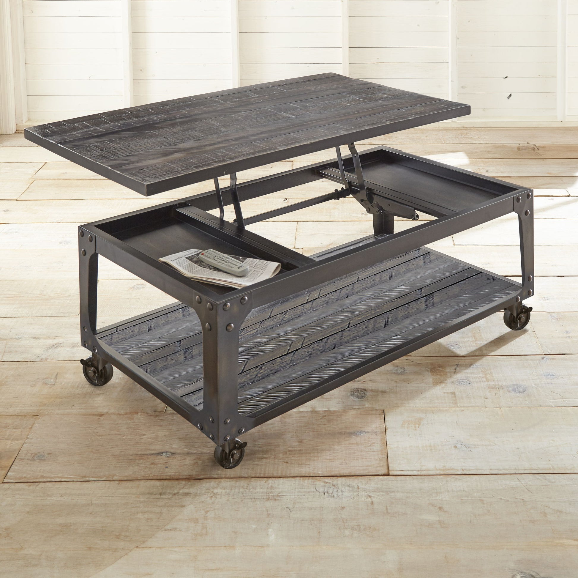 Sherlock - Lift Top Cocktail Table - Brown - Hornell Furniture Outlet