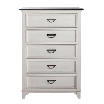 Allyson Park - 5 Drawer Chest - White - Hornell Furniture Outlet
