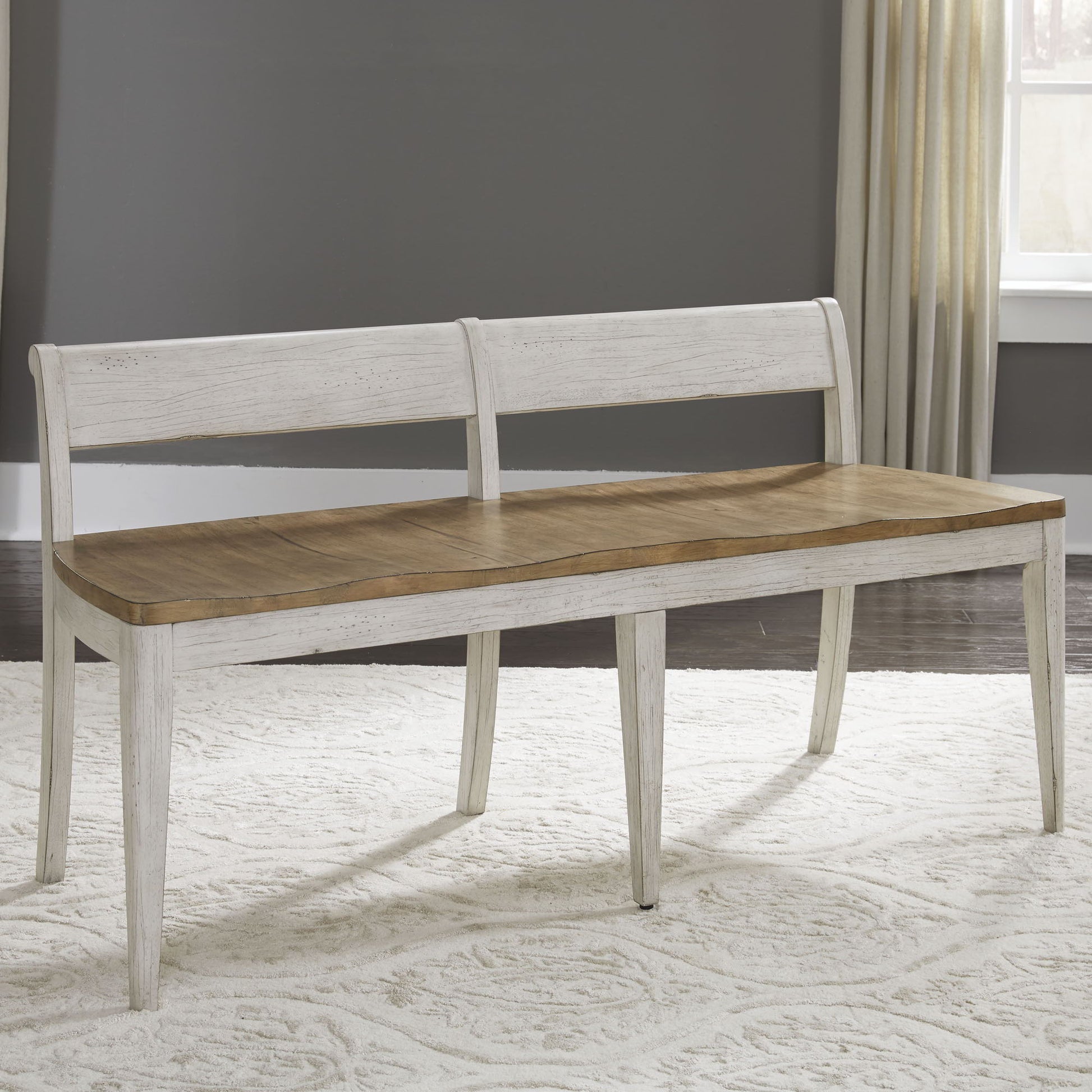 Farmhouse Reimagined - Bench - White - Hornell Furniture Outlet
