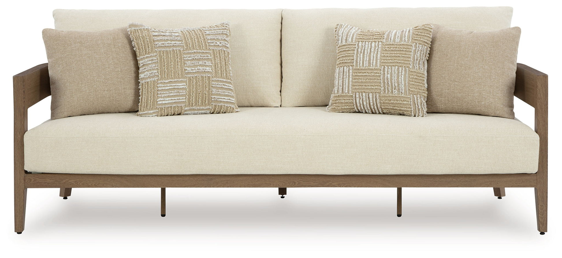 Serene Bay - Dark Brown / White - Sofa With Cushion - Hornell Furniture Outlet