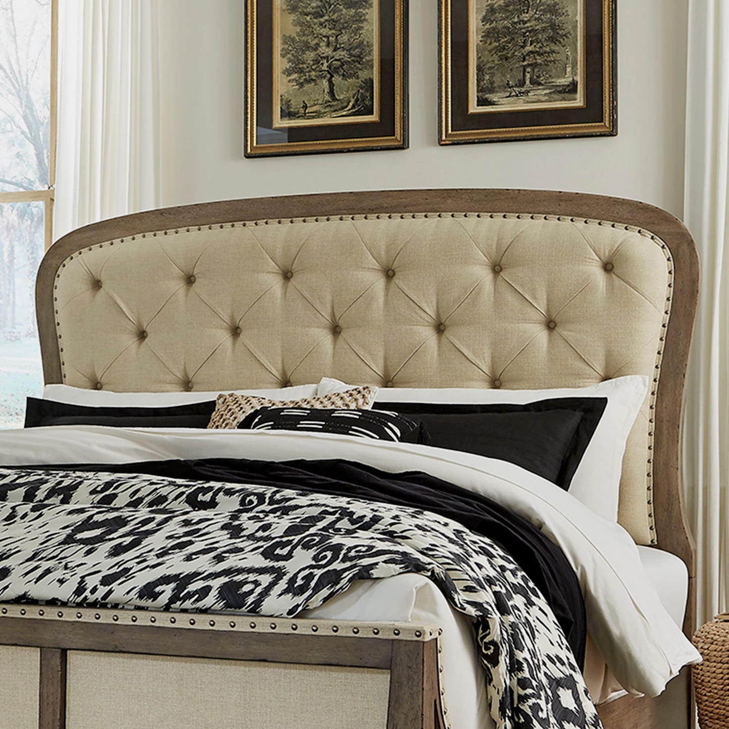Americana Farmhouse - Tufted Panel Headboard - Hornell Furniture Outlet