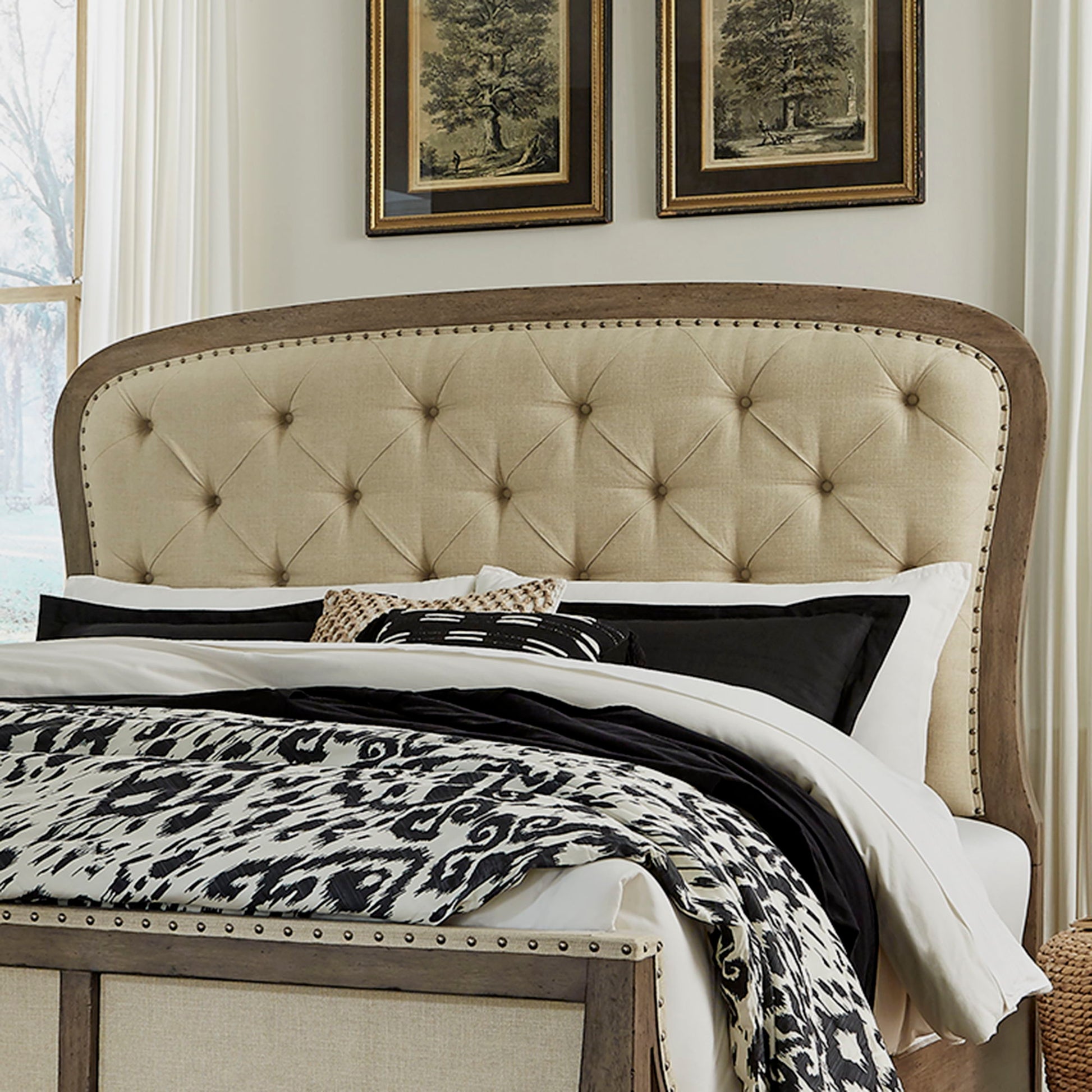 Americana Farmhouse - Tufted Panel Headboard - Hornell Furniture Outlet
