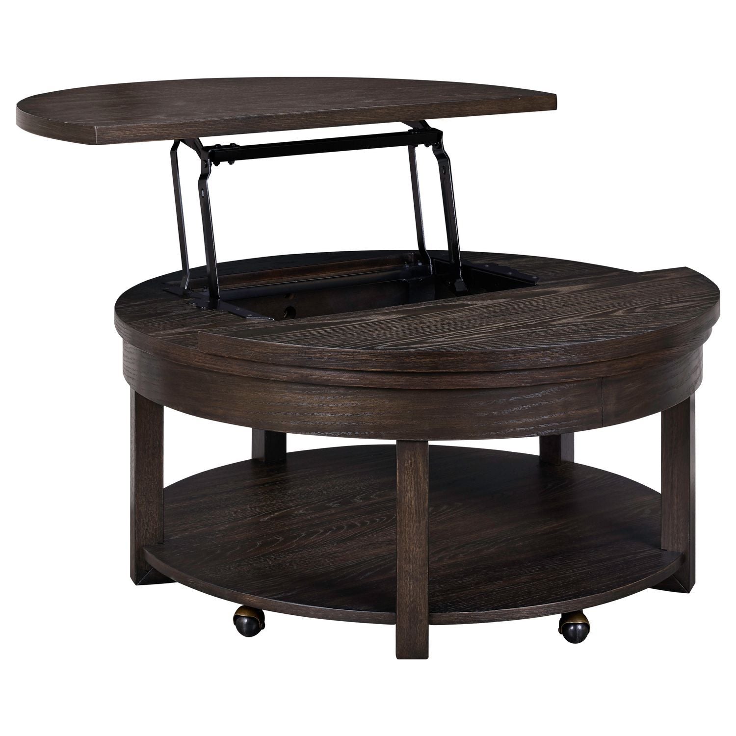 Weston - Round Lift Top Cocktail Table - Brown - Hornell Furniture Outlet