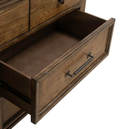 Carolina Park - 7 Drawer Dresser - Brown - Hornell Furniture Outlet