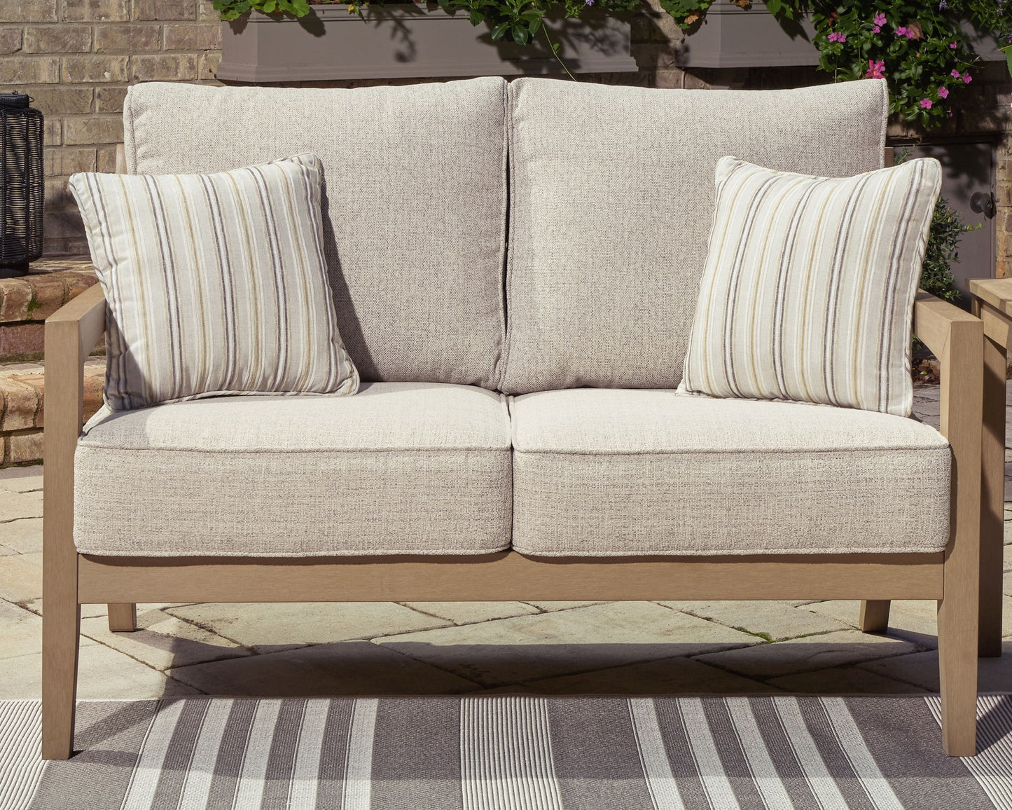 Hallow Creek - Driftwood - Loveseat With Cushion - Hornell Furniture Outlet