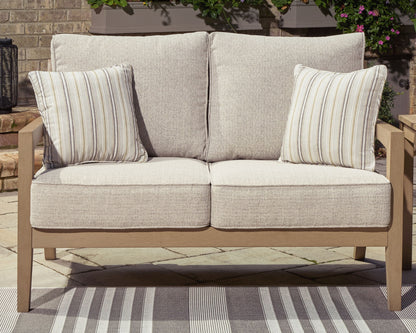 Hallow Creek - Driftwood - Loveseat With Cushion - Hornell Furniture Outlet