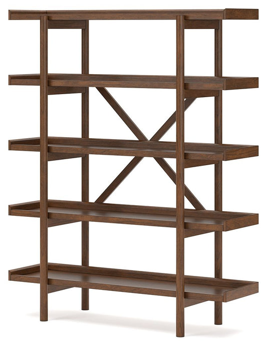 Lyncott - Brown - Bookcase - Hornell Furniture Outlet