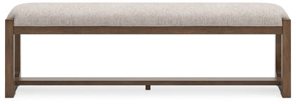 Cabalynn - Oatmeal / Light Brown - Large Uph Dining Room Bench - Hornell Furniture Outlet