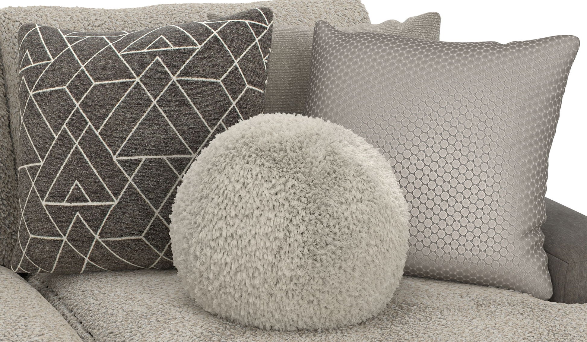 Canyon - 4 Piece Sectional With Cuddler Seat Cushions, Included Accent Pillows And Cocktail Ottoman (Right Side Facing Chaise) - Umber - Hornell Furniture Outlet