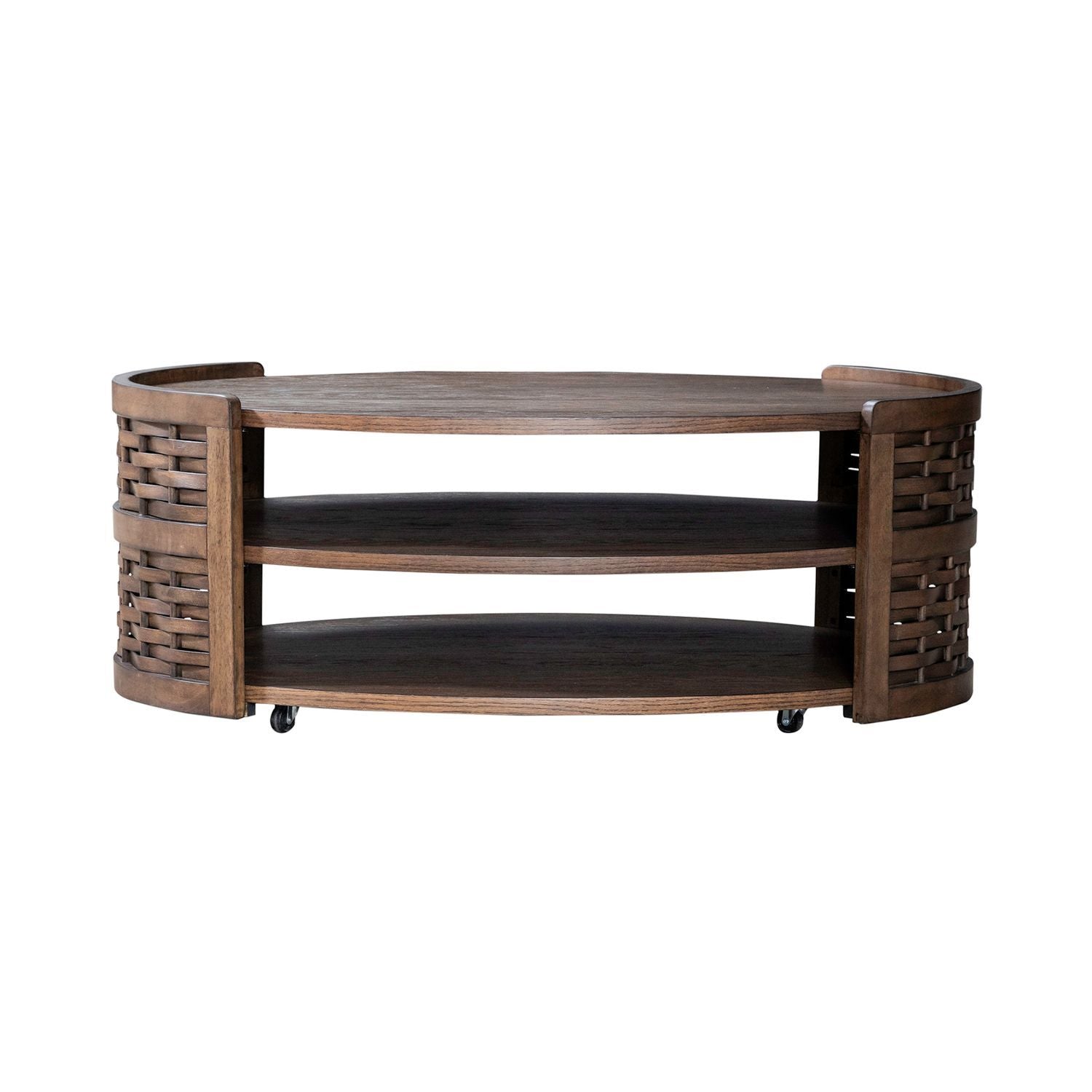Warren Park - Oval Cocktail Table - Brown - Hornell Furniture Outlet